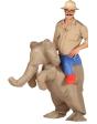 Disfraz hinchable de elefante ride on talla adulto