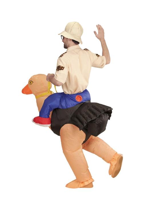 Disfraz Hinchable Explorador con Avestruz Talla única adulto