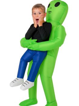Disfraz Hinchable Infantil Alien Secuestrador de Niños – Incluye Traje con Ventilador