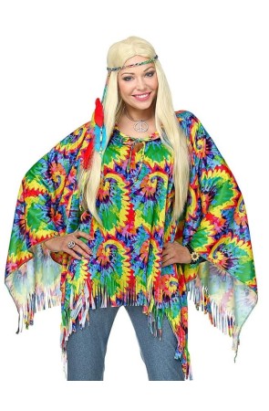 Disfraz Hippie Arco Iris adulta.