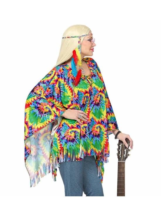 Disfraz Hippie Arco Iris adulta.