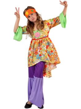 Disfraz Hippie infantil niñas talla 5-6 años