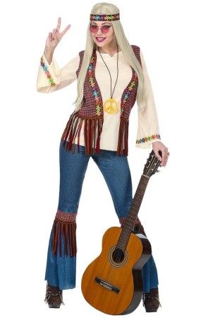 Disfraz Hippie Mega Fiesta  adulta.