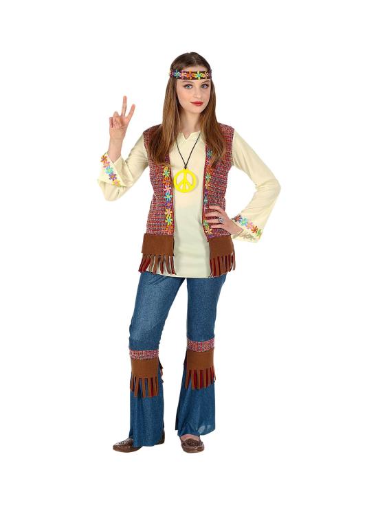 Disfraz Hippie Paz y Amor para niña