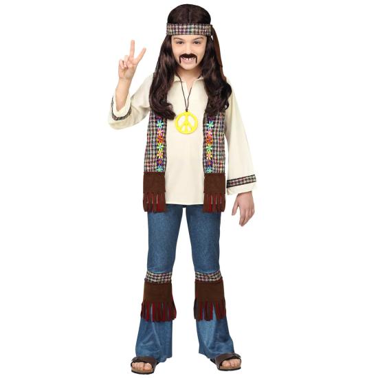 Disfraz de Hippie Paz y Amor para niño Disfraz de Hippie Paz y Amor para niño