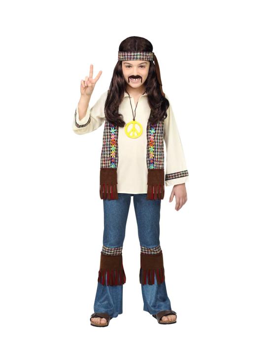 Disfraz de Hippie Paz y Amor para niño
