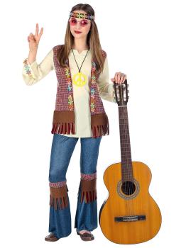 Disfraz Hippie Paz y Amor para niña