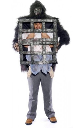 Disfraz hombre en la jaula del gorila talla 52-54