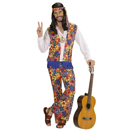 Disfraz Hombre Hippie Flor.para Adulto