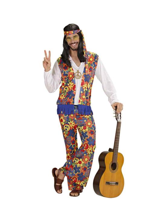 Disfraz Hombre Hippie Flor.para Adulto