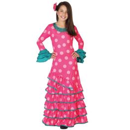 Disfraz infantil  Flamenca Rosa .