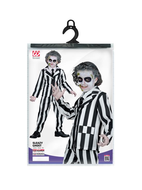 Disfraz infantil Beetlejuice / “Sleazy Ghost” (chaqueta, pantalón y corbata)