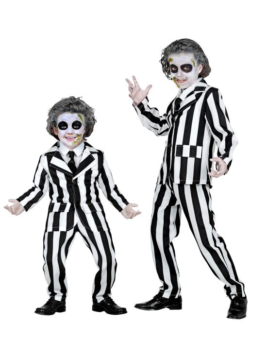 Disfraz infantil Beetlejuice / “Sleazy Ghost” (chaqueta, pantalón y corbata)