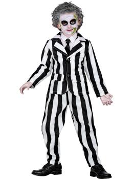 Disfraz infantil Beetlejuice / “Sleazy Ghost” (chaqueta, pantalón y corbata)