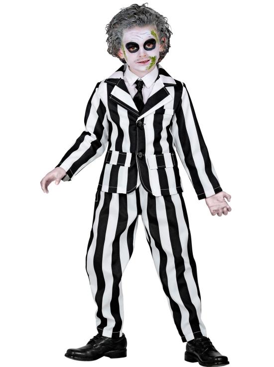 Disfraz infantil Beetlejuice / “Sleazy Ghost” (chaqueta, pantalón y corbata)
