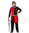 Disfraz infantil Caballero Medieval Rojo y Negro .