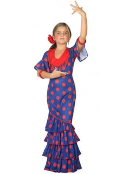 Disfraz infantil de Flamenca Blue