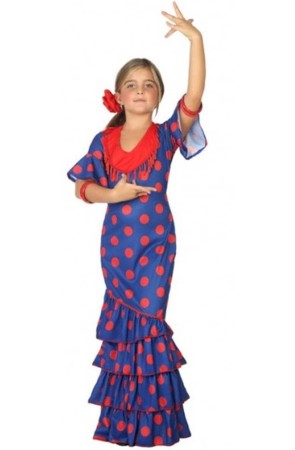 Disfraz infantil de Flamenca Blue