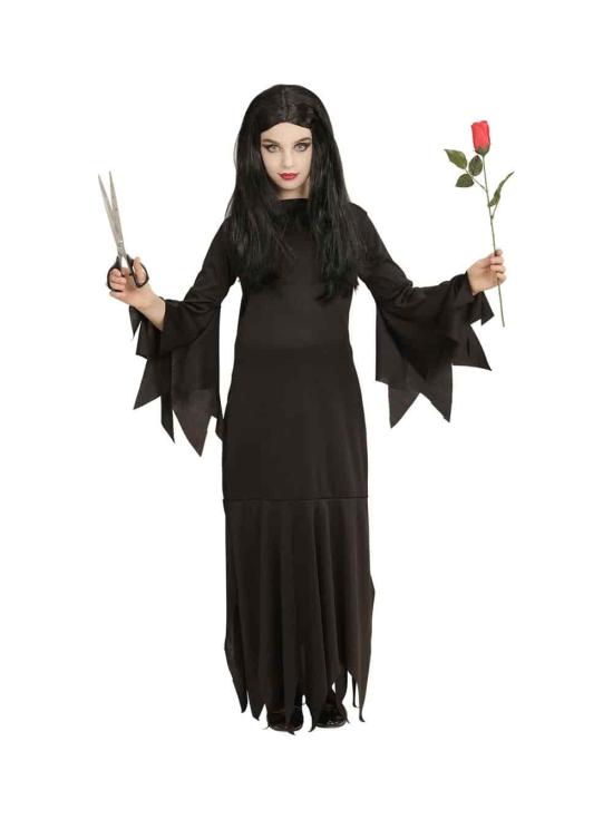 Disfraz de Morticia. para niña