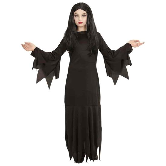 Disfraz de Morticia. para niña Disfraz de Morticia. para niña