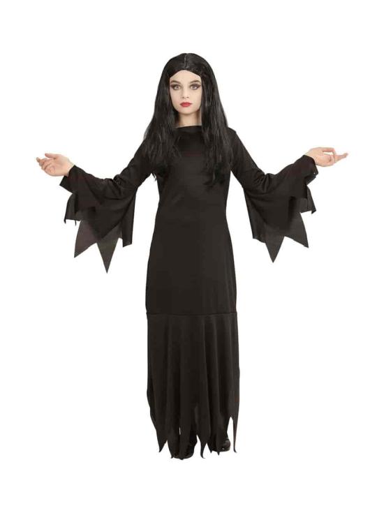 Disfraz de Morticia. para niña