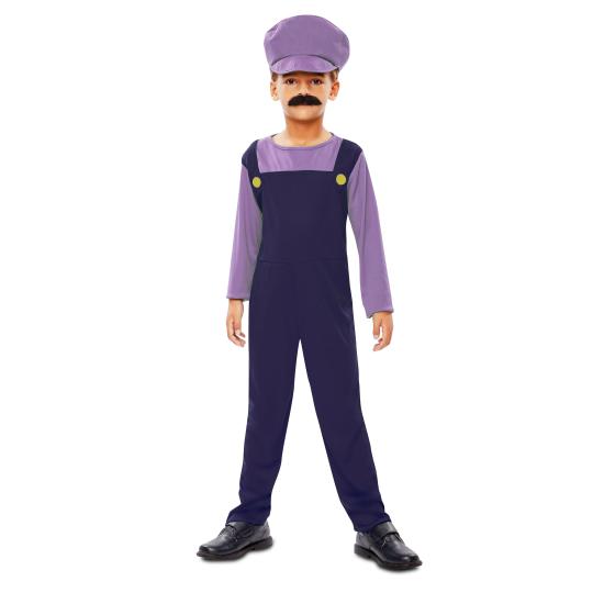 Disfraz infantil de Super Mario Bros Waluigi