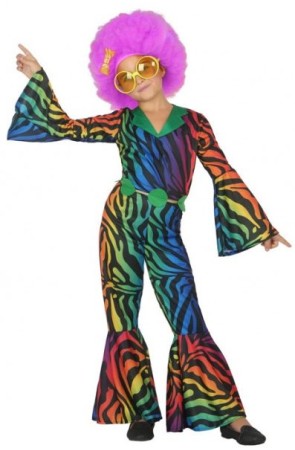 Disfraz infantil Disco años 70 niña.