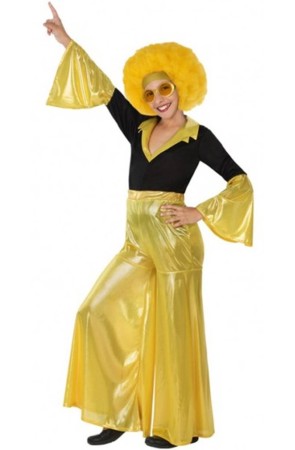 Disfraz infantil Disco Dorado para niña.