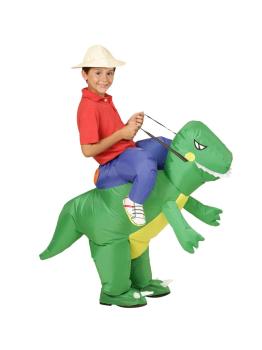 Disfraz infantil Explorador con Dinosaurio Hinchable