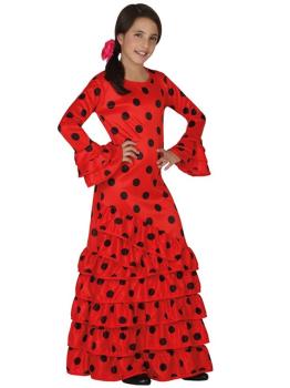 Disfraz infantil Flamenca Roja