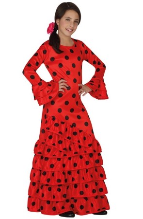 Disfraz infantil Flamenca Roja
