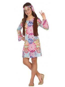 Disfraz infantil Hippie Flower Power.