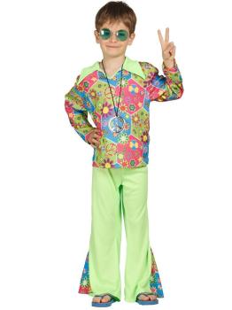 Disfraz infantil Hippie Flower Verde .