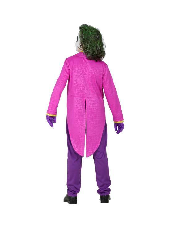 Disfraz infantil Joker – frac con camisa y chaleco, pantalones, corbata y guantes
