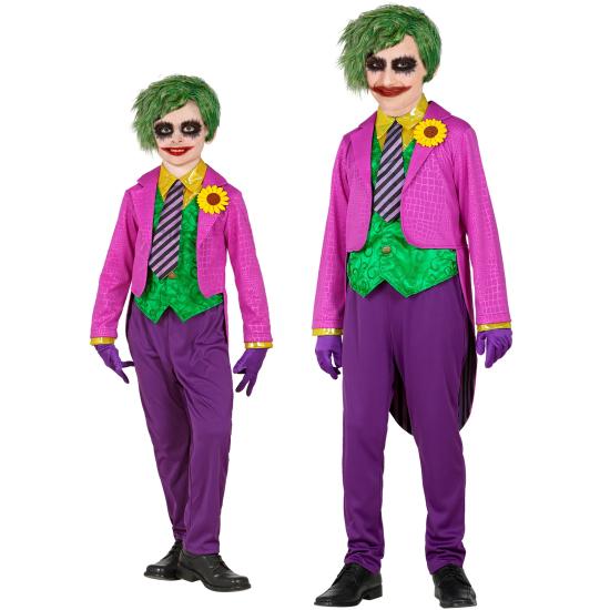 Disfraz infantil Joker – frac con camisa y chaleco, pantalones, corbata y guantes Disfraz infantil Joker – frac con camisa y chaleco, pantalones, corbata y guantes