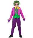 Disfraz infantil Joker – frac con camisa y chaleco, pantalones, corbata y guantes