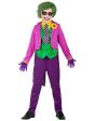 Disfraz infantil Joker – frac con camisa y chaleco, pantalones, corbata y guantes