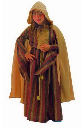Disfraz infantil Medieval Capa niña.