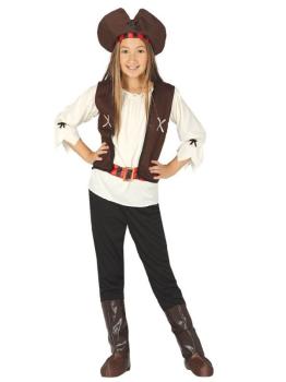 Disfraz infantil niña Pirata de los Siete mares