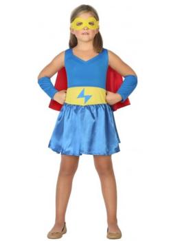Disfraz infantil niña Superheroína Azul .