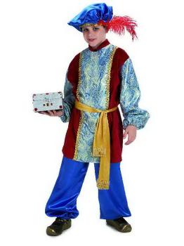 Disfraz infantil paje Rey Gaspar lujo .