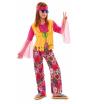 Disfraz infantil Pink Hippie niña.