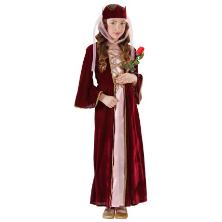 Disfraz Reina Medieval Lujo para Niña