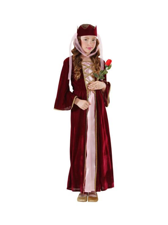 Disfraz Reina Medieval Lujo para Niña
