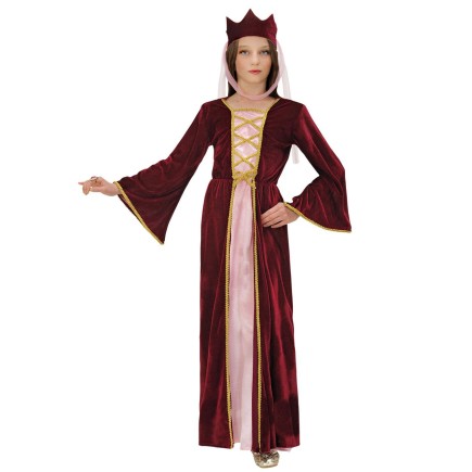 Disfraz Reina Medieval Lujo para Niña