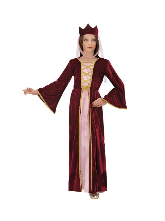 Disfraz Reina Medieval Lujo para Niña