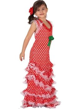 Disfraz infantil Sevillana Roja Royal.