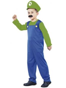 Disfraz infantil Super Mario Bros Luigi niño