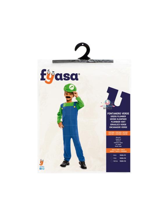 Disfraz infantil Super Mario Bros Luigi niño