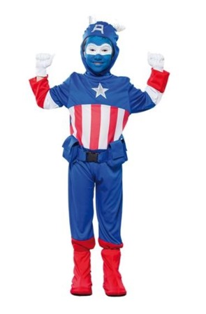 Disfraz infantil Superhéroe Capitán Americ